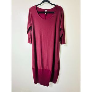 Zenana Premium Women's Scoop Neck Midi Tee Shirt Dress, Size M